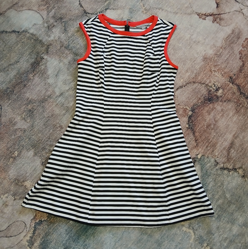 Valerie Stevens Black & White Striped Dress